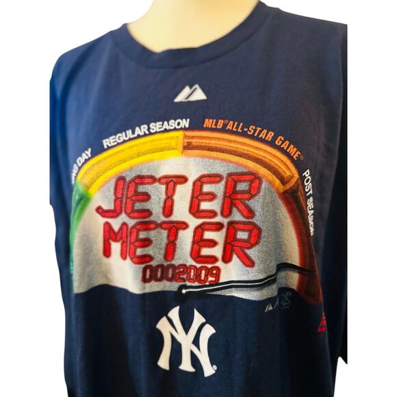 Jeter 2009 Vintage Collectible "Jeter Meter" Tee, Size 2XL, New York Yankees - Picture 4 of 6